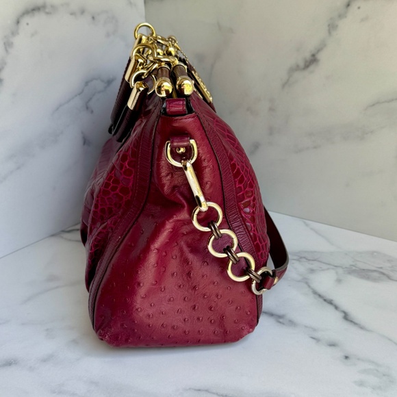Coach Limited Edition Pinnacle Caroline Ostrich and Alligator Embossed Satchel - Picture 4 of 8